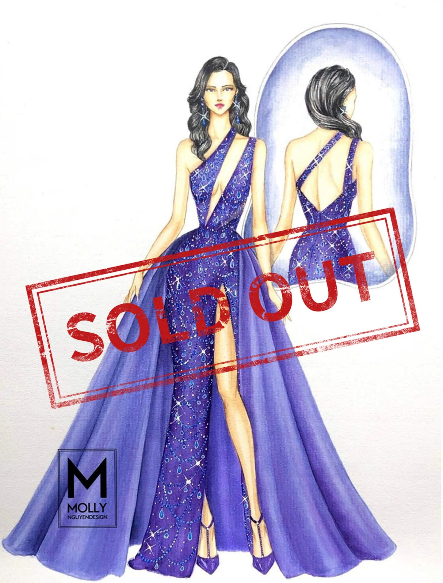 Dark Lilac gown