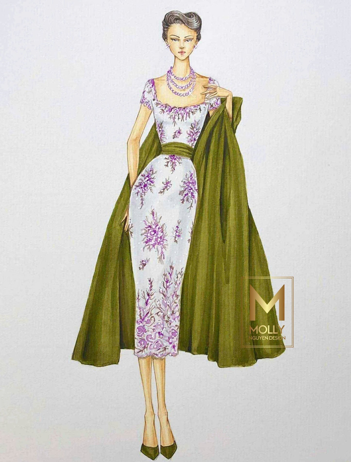 Elegant Dress Interview with sash