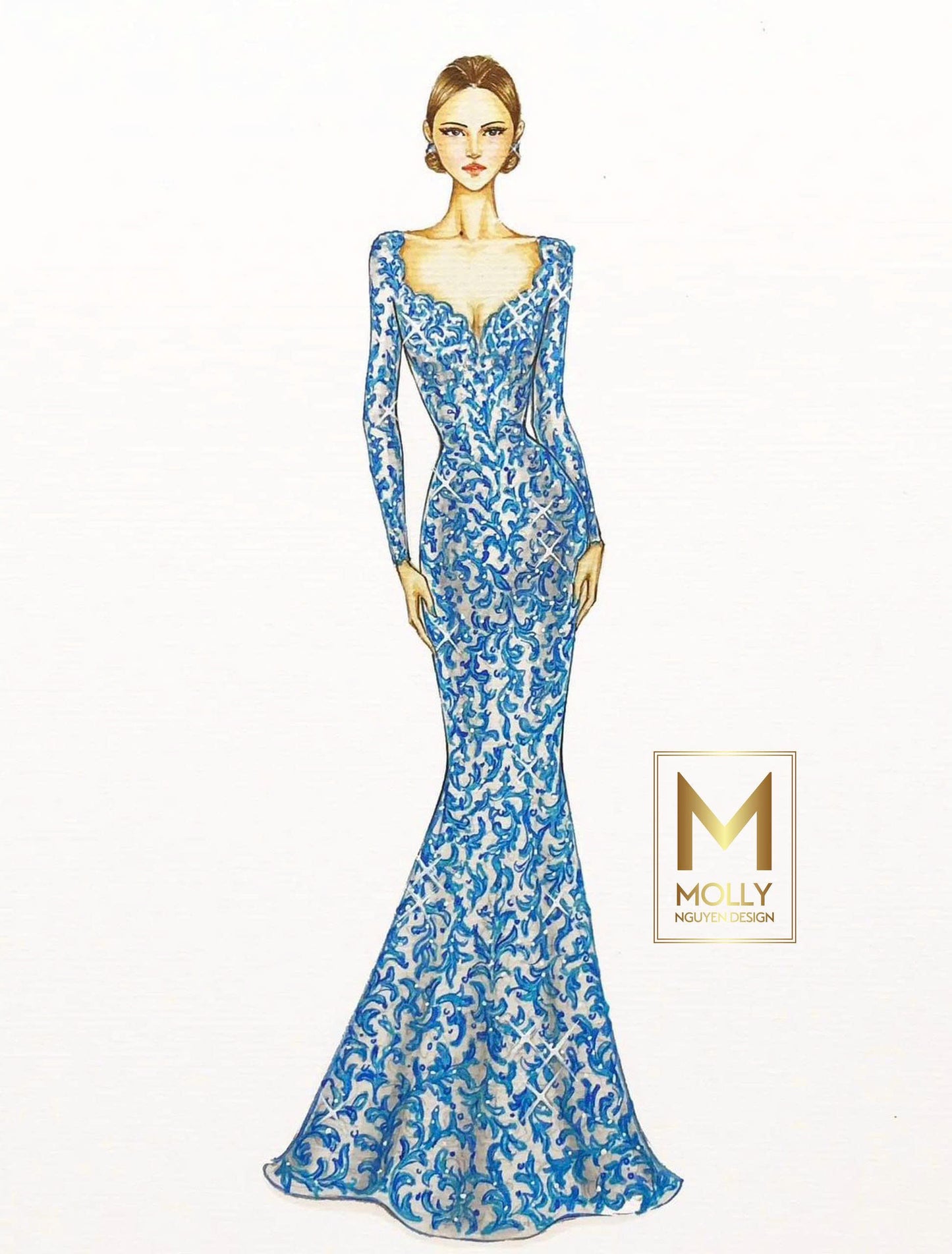 The Evening Dress Full Beads