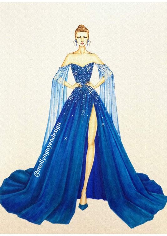 Blue Ballgown Evening