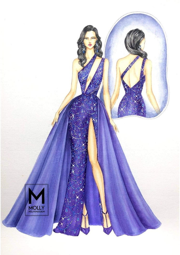 Dark Lilac gown