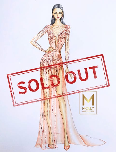 Evening Dress Full Beads