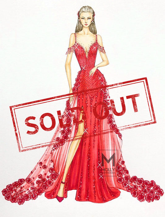 Red Evening Gown