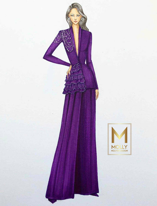 Long Costum Elegant Interview
