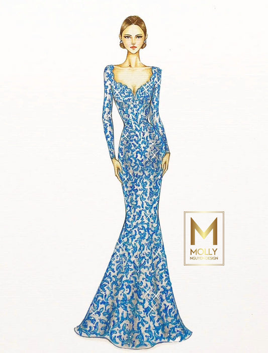 The Evening Dress Full Beads