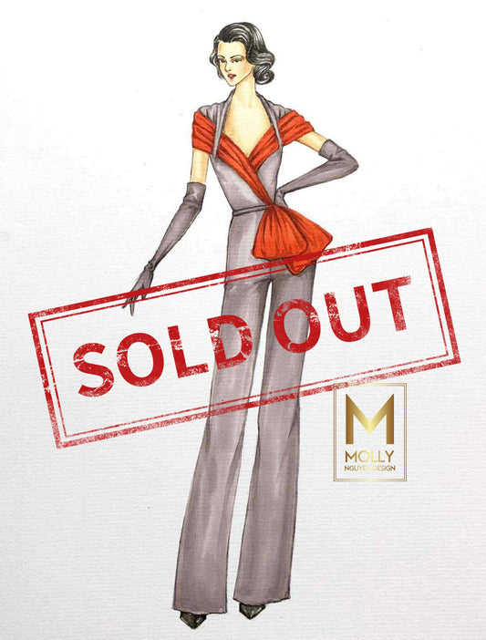 Elegant Interview Costume Long Pants