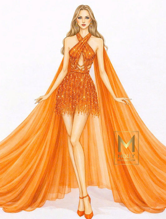 The fun fashion design shoulder cape